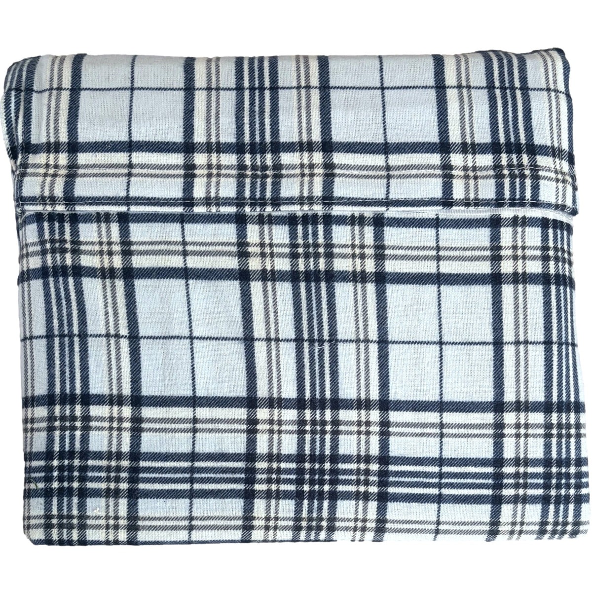 North Pole Trading Co Flannel Blue Plaid Sheet Set,  Full Bed Sheets Bedding