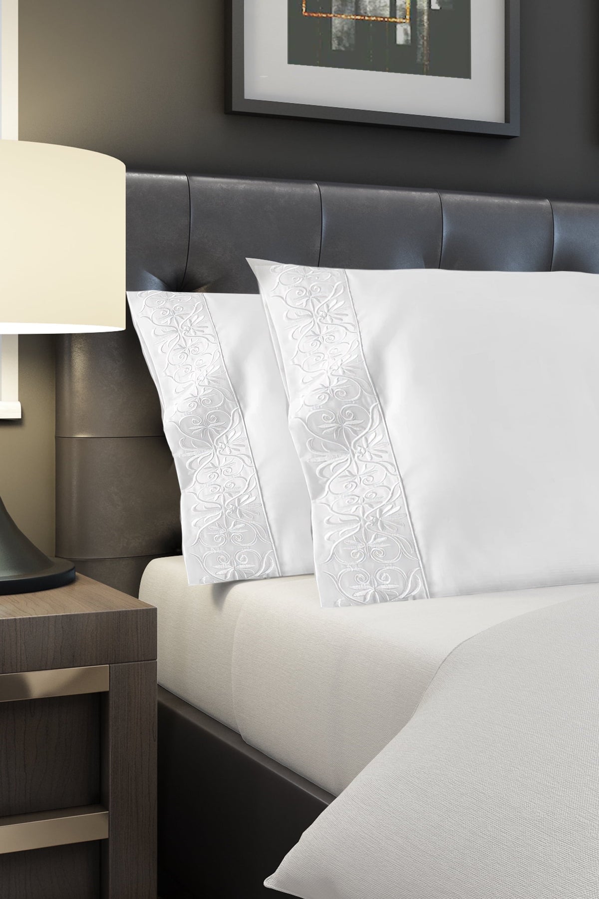 Royal Therapy California King Bed Sheets White – 100% Cotton 1000 Thread Count Sheet Set with Deep Pocket Fitted Bed Sheet – Cooling, Durable, Premium Cali King Sheets