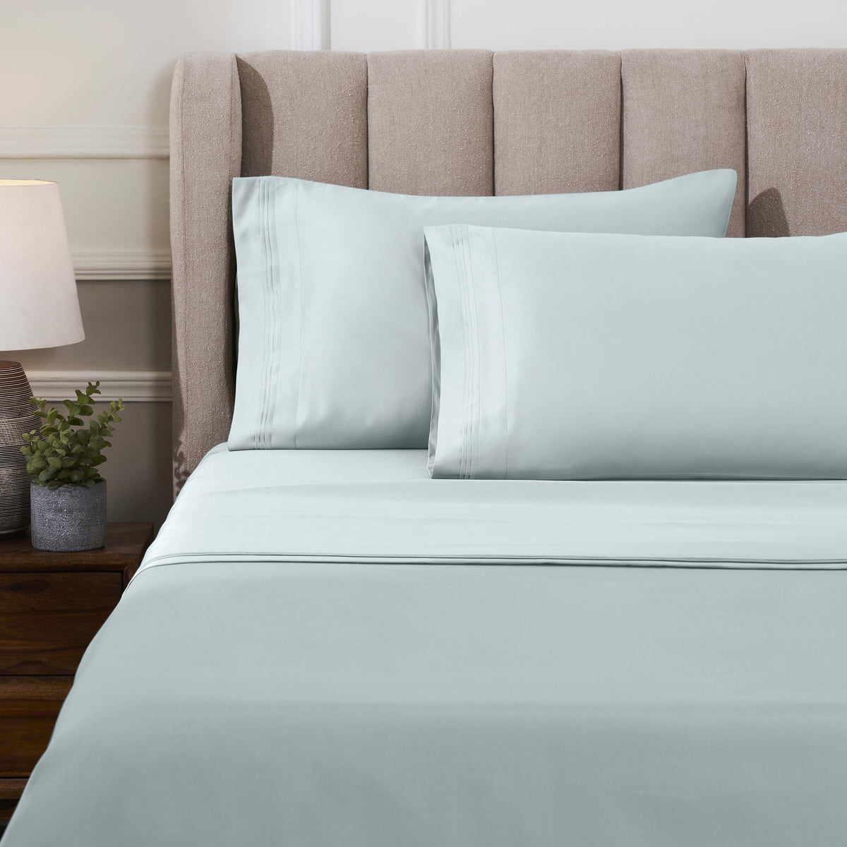 Superior 1000 Thread Count Egyptian Cotton Sheet Set, Deep Pocket Sheets, California King, Baby Blue