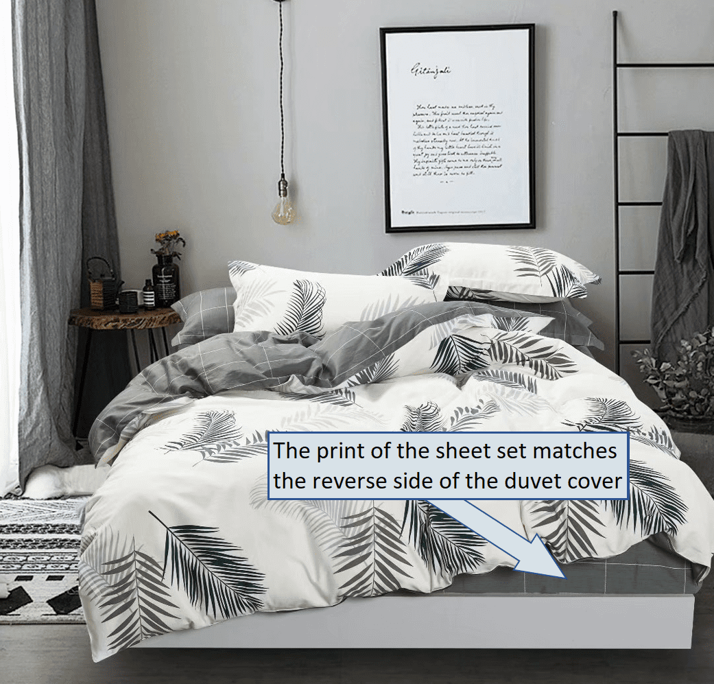 Swanson Beddings Evergreen 100% Cotton Sheet Set : Fitted Sheet, Flat Sheet and Two Matching Pillowcases (King)